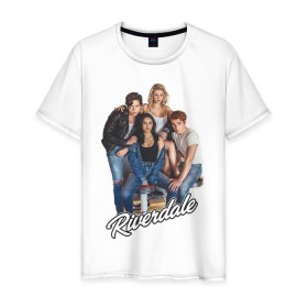Мужская футболка хлопок с принтом Riverdale heroes в Курске, 100% хлопок | прямой крой, круглый вырез горловины, длина до линии бедер, слегка спущенное плечо. | go bulldogs | jughead | pop s | riverdale | vdgerir