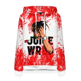 Женская толстовка 3D с принтом Juice WRLD. в Курске, 100% полиэстер  | двухслойный капюшон со шнурком для регулировки, мягкие манжеты на рукавах и по низу толстовки, спереди карман-кенгуру с мягким внутренним слоем. | eminem | godzilla | juice wrld | rap | американский рэпер | годзила | зарубежный реп | маршалл брюс мэтерс | музыка | реп | рэпер | эминем