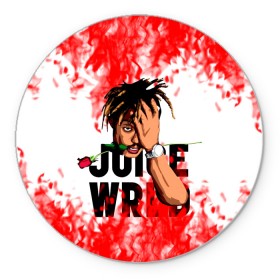 Коврик для мышки круглый с принтом Juice WRLD. в Курске, резина и полиэстер | круглая форма, изображение наносится на всю лицевую часть | Тематика изображения на принте: eminem | godzilla | juice wrld | rap | американский рэпер | годзила | зарубежный реп | маршалл брюс мэтерс | музыка | реп | рэпер | эминем