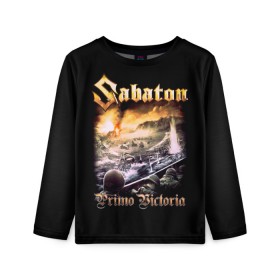 Детский лонгслив 3D с принтом SABATON. в Курске, 100% полиэстер | длинные рукава, круглый вырез горловины, полуприлегающий силуэт
 | sabaton | даниель муллбак | йоаким броден | крис рёланд | оскар монтелиус | пэр сундстрём | рикард сунден | сабатон | тоббе энглунд | томми юханссон | ханнес ван дал