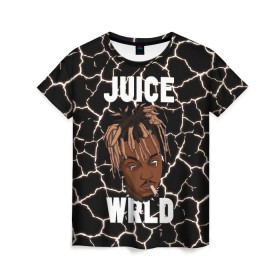 Женская футболка 3D с принтом Juice WRLD. в Курске, 100% полиэфир ( синтетическое хлопкоподобное полотно) | прямой крой, круглый вырез горловины, длина до линии бедер | Тематика изображения на принте: eminem | godzilla | juice wrld | rap | американский рэпер | годзила | зарубежный реп | маршалл брюс мэтерс | музыка | реп | рэпер | эминем