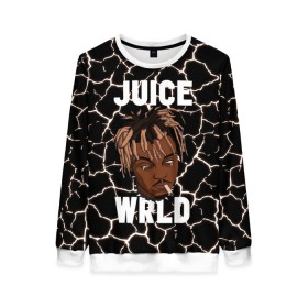 Женский свитшот 3D с принтом Juice WRLD. в Курске, 100% полиэстер с мягким внутренним слоем | круглый вырез горловины, мягкая резинка на манжетах и поясе, свободная посадка по фигуре | eminem | godzilla | juice wrld | rap | американский рэпер | годзила | зарубежный реп | маршалл брюс мэтерс | музыка | реп | рэпер | эминем