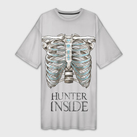 Платье-футболка 3D с принтом Supernatural Hunter Inside в Курске,  |  | supernatural | vdzabma | сверхъестественное