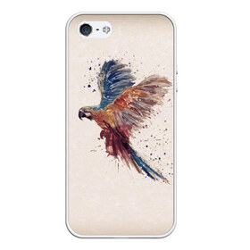 Чехол для iPhone 5/5S матовый с принтом Parrot 1 в Курске, Силикон | Область печати: задняя сторона чехла, без боковых панелей | art | parrot | арт | попугай