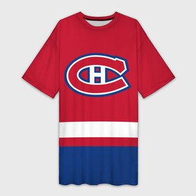 Платье-футболка 3D с принтом Монреаль Канадиенс в Курске,  |  | canadiens | hockey | montreal | montreal canadiens | nhl | usa | канадиенс | монреаль | монреаль канадиенс | нхл | спорт | сша | хоккей | шайба