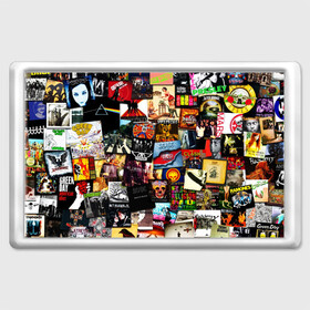 Магнит 45*70 с принтом Альбомы лучших РОК групп в Курске, Пластик | Размер: 78*52 мм; Размер печати: 70*45 | ac | beatles | clash | day | dc | floyd | green | korn | marshmello | music | nirvana | punk | rammstein | rock | sabaton | slayer | slipknot | toxic | альбом | альбомы | группы | лучшие | музыка | нирвана | рок