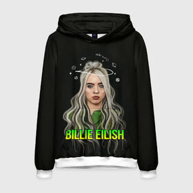 Мужская толстовка 3D с принтом BILLIE EILISH в Курске, 100% полиэстер | двухслойный капюшон со шнурком для регулировки, мягкие манжеты на рукавах и по низу толстовки, спереди карман-кенгуру с мягким внутренним слоем. | ayelish | bad guy | bellyache | bilie eilish | bilie elish | billie | billie eilish | eilish | electronic | elish | music | били айлиш | билли айлиш | эйлиш | элиш