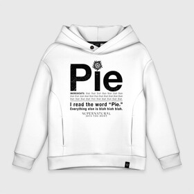 Детское худи Oversize хлопок с принтом Pie в Курске, френч-терри — 70% хлопок, 30% полиэстер. Мягкий теплый начес внутри —100% хлопок | боковые карманы, эластичные манжеты и нижняя кромка, капюшон на магнитной кнопке | supernatural | vdzabma | сверхъестественное