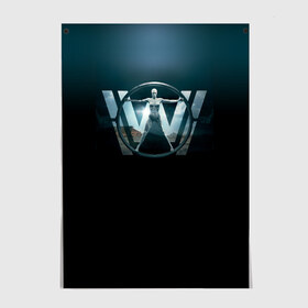 Постер с принтом Westworld Logo в Курске, 100% бумага
 | бумага, плотность 150 мг. Матовая, но за счет высокого коэффициента гладкости имеет небольшой блеск и дает на свету блики, но в отличии от глянцевой бумаги не покрыта лаком | Тематика изображения на принте: 
