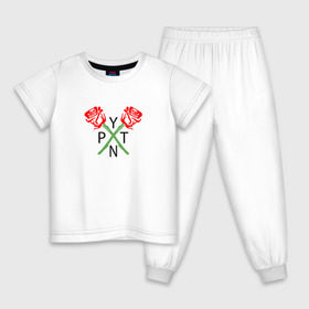 Детская пижама хлопок с принтом PAYTON MOORMEIER (НА СПИНЕ) в Курске, 100% хлопок |  брюки и футболка прямого кроя, без карманов, на брюках мягкая резинка на поясе и по низу штанин
 | flower | payton moormeier | roses | tiktok | блогер | пейтон | пейтон моормиер | розы | тикток | тиктокер | цветы | ютубер