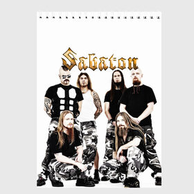 Скетчбук с принтом SABATON в Курске, 100% бумага
 | 48 листов, плотность листов — 100 г/м2, плотность картонной обложки — 250 г/м2. Листы скреплены сверху удобной пружинной спиралью | Тематика изображения на принте: sabaton | даниель муллбак | йоаким броден | крис рёланд | оскар монтелиус | пэр сундстрём | рикард сунден | сабатон | тоббе энглунд | томми юханссон | ханнес ван дал