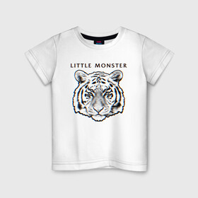 Детская футболка хлопок с принтом Little Monster в Курске, 100% хлопок | круглый вырез горловины, полуприлегающий силуэт, длина до линии бедер | rock | royal blood | бен тетчер | королевская кровь | майк керр | рок | рок дуэт | рок музыка | рокеры
