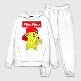 Мужской костюм хлопок OVERSIZE с принтом ПИКАЧУ в Курске,  |  | pika pika | pikachu | pokemon | пика пика | пикачу | покемон
