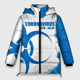 Женская зимняя куртка 3D с принтом Coronavirus 2019 - nCoV в Курске, верх — 100% полиэстер; подкладка — 100% полиэстер; утеплитель — 100% полиэстер | длина ниже бедра, силуэт Оверсайз. Есть воротник-стойка, отстегивающийся капюшон и ветрозащитная планка. 

Боковые карманы с листочкой на кнопках и внутренний карман на молнии | 2019   ncov | coronavirus | covid | covid 19 | ncov | virus | арт | биологическая опасность | болезнь | вирус | знак | карантин | корона | коронавирус | короновирус | мем | мой руки | оставайся дома | пандемия | помой руки