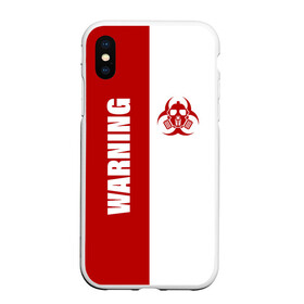 Чехол для iPhone XS Max матовый с принтом Warning Virus в Курске, Силикон | Область печати: задняя сторона чехла, без боковых панелей | 2019   ncov | coronavirus | covid | covid 19 | ncov | virus | арт | биологическая опасность | болезнь | вирус | знак | карантин | корона | коронавирус | короновирус | мем | мой руки | оставайся дома | пандемия | помой руки