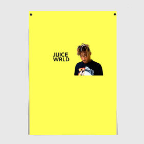 Постер с принтом Juice WRLD в Курске, 100% бумага
 | бумага, плотность 150 мг. Матовая, но за счет высокого коэффициента гладкости имеет небольшой блеск и дает на свету блики, но в отличии от глянцевой бумаги не покрыта лаком | 