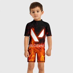 Детский купальный костюм 3D с принтом VALORANT в Курске, Полиэстер 85%, Спандекс 15% | застежка на молнии на спине | Тематика изображения на принте: riot games | valorant | valorant game | valorant riot | валорант | валорант игра.
