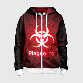 Детская толстовка 3D на молнии с принтом PLAGUE INC в Курске, 100% полиэстер |  манжеты и пояс оформлены широкой мягкой резинкой, двухслойный капюшон со шнурком для регулировки, спереди карманы и застежка-молния
 | inc evolved | plague evolved | plague inc | plague inc evolved | plague пк. | игра вирус