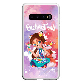Чехол для Samsung Galaxy S10 с принтом Энчантималс в Курске, Силикон | Область печати: задняя сторона чехла, без боковых панелей | Тематика изображения на принте: enchantimals | детское | для девочек | зверюшки | игрушки | куклы | энчантималс