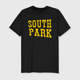 Мужская футболка хлопок Slim с принтом SOUTH PARK. в Курске, 92% хлопок, 8% лайкра | приталенный силуэт, круглый вырез ворота, длина до линии бедра, короткий рукав | south park | американская культура | американский мультсериал | колорадо | пародия | саус парк | саут парк | черный юмор | четыре мальчика | шоу | южный парк