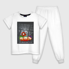 Детская пижама хлопок с принтом ЮЖНЫЙ ПАРК в Курске, 100% хлопок |  брюки и футболка прямого кроя, без карманов, на брюках мягкая резинка на поясе и по низу штанин
 | 