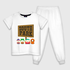 Детская пижама хлопок с принтом South Park. в Курске, 100% хлопок |  брюки и футболка прямого кроя, без карманов, на брюках мягкая резинка на поясе и по низу штанин
 | south park | американская культура | американский мультсериал | колорадо | пародия | саус парк | саут парк | черный юмор | четыре мальчика | шоу | южный парк