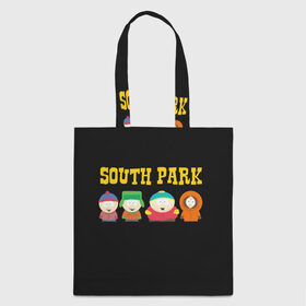 Шоппер 3D с принтом South Park. в Курске, 100% полиэстер | Плотность: 200 г/м2; Размер: 34×35 см; Высота лямок: 30 см | south park | американская культура | американский мультсериал | колорадо | пародия | саус парк | саут парк | черный юмор | четыре мальчика | шоу | южный парк