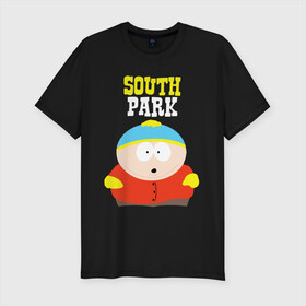 Мужская футболка хлопок Slim с принтом SOUTH PARK. в Курске, 92% хлопок, 8% лайкра | приталенный силуэт, круглый вырез ворота, длина до линии бедра, короткий рукав | south park | американская культура | американский мультсериал | колорадо | пародия | саус парк | саут парк | черный юмор | четыре мальчика | шоу | южный парк