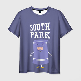 Мужская футболка 3D с принтом South Park Полотенчико в Курске, 100% полиэфир | прямой крой, круглый вырез горловины, длина до линии бедер | south park | баттерс | кайл | кени | кеннет | кенни | мультик | саус парк | стэнли | эрик | южный парк