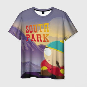 Мужская футболка 3D с принтом South Park Картмен в Курске, 100% полиэфир | прямой крой, круглый вырез горловины, длина до линии бедер | south park | баттерс | кайл | картмен | кени | кеннет | кенни | мультик | саус парк | стэнли | эрик | южный парк