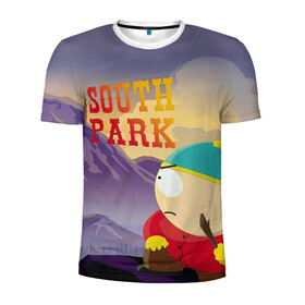 Мужская футболка 3D спортивная с принтом South Park Картмен в Курске, 100% полиэстер с улучшенными характеристиками | приталенный силуэт, круглая горловина, широкие плечи, сужается к линии бедра | south park | баттерс | кайл | картмен | кени | кеннет | кенни | мультик | саус парк | стэнли | эрик | южный парк