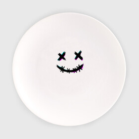 Тарелка с принтом Glitch Smile в Курске, фарфор | диаметр - 210 мм
диаметр для нанесения принта - 120 мм | Тематика изображения на принте: glitch | smile | глитч | глич | неон | психодел | психоделика | смайл | смайлик | улыбка