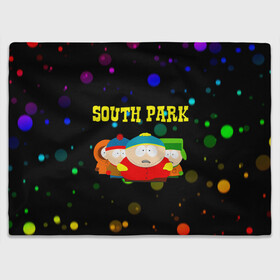 Плед 3D с принтом South Park. в Курске, 100% полиэстер | закругленные углы, все края обработаны. Ткань не мнется и не растягивается | south park | американская культура | американский мультсериал | колорадо | пародия | саус парк | саут парк | черный юмор | четыре мальчика | шоу | южный парк