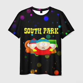Мужская футболка 3D с принтом South Park. в Курске, 100% полиэфир | прямой крой, круглый вырез горловины, длина до линии бедер | south park | американская культура | американский мультсериал | колорадо | пародия | саус парк | саут парк | черный юмор | четыре мальчика | шоу | южный парк