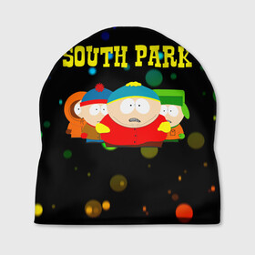 Шапка 3D с принтом South Park. в Курске, 100% полиэстер | универсальный размер, печать по всей поверхности изделия | south park | американская культура | американский мультсериал | колорадо | пародия | саус парк | саут парк | черный юмор | четыре мальчика | шоу | южный парк