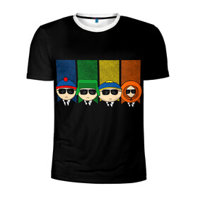Мужская футболка 3D спортивная с принтом South Park в Курске, 100% полиэстер с улучшенными характеристиками | приталенный силуэт, круглая горловина, широкие плечи, сужается к линии бедра | cartman | kenny | park | south | southpark | картман | кенни | мульт | мультик | парк | персонаж | персонажи | сериал | южный