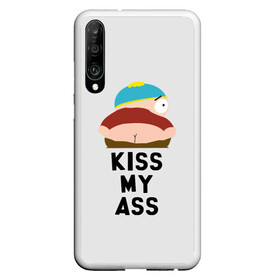 Чехол для Honor P30 с принтом Kiss My Ass в Курске, Силикон | Область печати: задняя сторона чехла, без боковых панелей | Тематика изображения на принте: cartman | kenny | park | south | southpark | картман | кенни | мульт | мультик | парк | персонаж | персонажи | сериал | южный