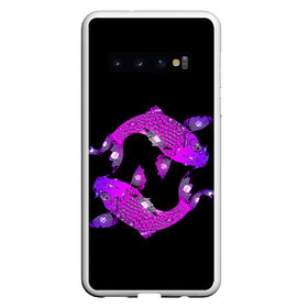 Чехол для Samsung Galaxy S10 с принтом Рыбы в Курске, Силикон | Область печати: задняя сторона чехла, без боковых панелей | Тематика изображения на принте: 3d | fish | арт | инь и янь | рыбы