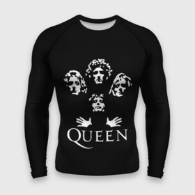 Мужской рашгард 3D с принтом QUEEN в Курске,  |  | queen | rock | we will rock you | брайан мэи | группа queen | группа квин | джон дикон | квин | королева | король | роджер тейлор | рок | фредди меркьюри