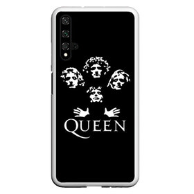 Чехол для Honor 20 с принтом QUEEN (НА СПИНЕ) в Курске, Силикон | Область печати: задняя сторона чехла, без боковых панелей | queen | rock | we will rock you | брайан мэи | группа queen | группа квин | джон дикон | квин | королева | король | роджер тейлор | рок | фредди меркьюри