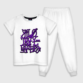 Детская пижама хлопок с принтом GTA Tag BALLAS в Курске, 100% хлопок |  брюки и футболка прямого кроя, без карманов, на брюках мягкая резинка на поясе и по низу штанин
 | Тематика изображения на принте: 