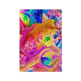 Обложка для паспорта матовая кожа с принтом TIE DYE в Курске, натуральная матовая кожа | размер 19,3 х 13,7 см; прозрачные пластиковые крепления | Тематика изображения на принте: abstraction | geometry | hexagon | neon | paints | stripes | texture | tie dye | triangle | абстракция | брызги | геометрия | краски | неон | неоновый | соты | тай дай | текстура