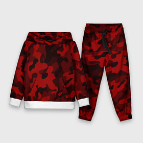 Детский костюм 3D (с толстовкой) с принтом RED MILITARY | КРАСНЫЙ КАМУФЛЯЖ в Курске,  |  | abstract | camo | geometry | geometry stripes | military | texture | абстракция | геометрические полосы | геометрия | камуфляж | милитари | текстура