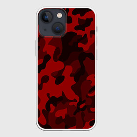 Чехол для iPhone 13 mini с принтом RED MILITARY | КРАСНЫЙ КАМУФЛЯЖ в Курске,  |  | Тематика изображения на принте: abstract | camo | geometry | geometry stripes | military | texture | абстракция | геометрические полосы | геометрия | камуфляж | милитари | текстура