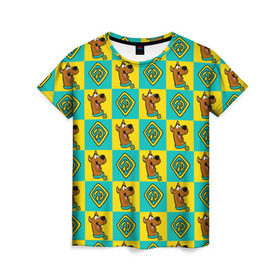 Женская футболка 3D с принтом Scooby-Doo Logo в Курске, 100% полиэфир ( синтетическое хлопкоподобное полотно) | прямой крой, круглый вырез горловины, длина до линии бедер | scooby doo | vdosadir | скуберт фон дуенхеймер | скуби ду | уильям ханна
