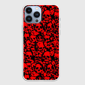 Чехол для iPhone 13 Pro Max с принтом КРАСНЫЕ ЧЕРЕПА | RED SKULL в Курске,  |  | abstraction | bones | geometry | hexagon | neon | paints | skull | stripes | texture | triangle | абстракция | брызги | геометрия | краски | неон | неоновый | соты | текстура | черепа