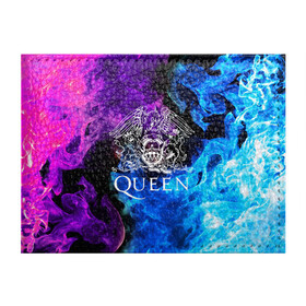 Обложка для студенческого билета с принтом QUEEN  в Курске, натуральная кожа | Размер: 11*8 см; Печать на всей внешней стороне | queen | rock | we will rock you | брайан мэи | группа queen | группа квин | джон дикон | квин | королева | король | роджер тейлор | рок | фредди меркьюри