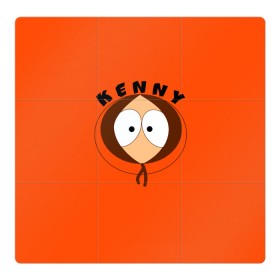 Магнитный плакат 3Х3 с принтом KENNY в Курске, Полимерный материал с магнитным слоем | 9 деталей размером 9*9 см | south park | sp | батерс | баттерс | гарисон | кайл  брофловски | картман | кеннет | кенни | комбинезон | куртка | макки | маккормик | марш | мистер | мультфильм | оранжевая | полот | ренди | саус парк