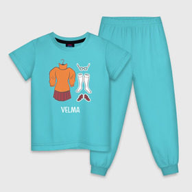 Детская пижама хлопок с принтом Velma в Курске, 100% хлопок |  брюки и футболка прямого кроя, без карманов, на брюках мягкая резинка на поясе и по низу штанин
 | scooby doo | vdosadir | velma dinkle | велма динкли | скуби ду | уильям ханна