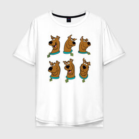 Мужская футболка хлопок Oversize с принтом Scooby-Doo в Курске, 100% хлопок | свободный крой, круглый ворот, “спинка” длиннее передней части | scooby doo | vdosadir | скуберт фон дуенхеймер | скуби ду | уильям ханна